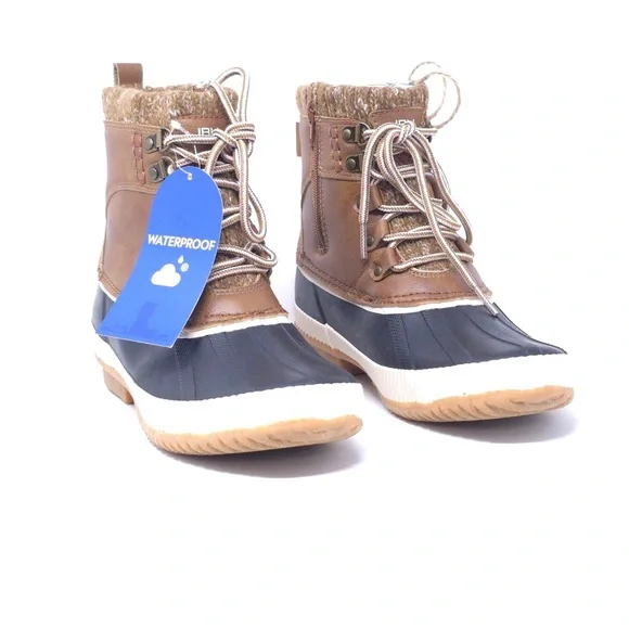 JBU Casey Waterproof Mid Calf Boot Taupe/Dark Taupe Size 8M - Picture 2 of 11